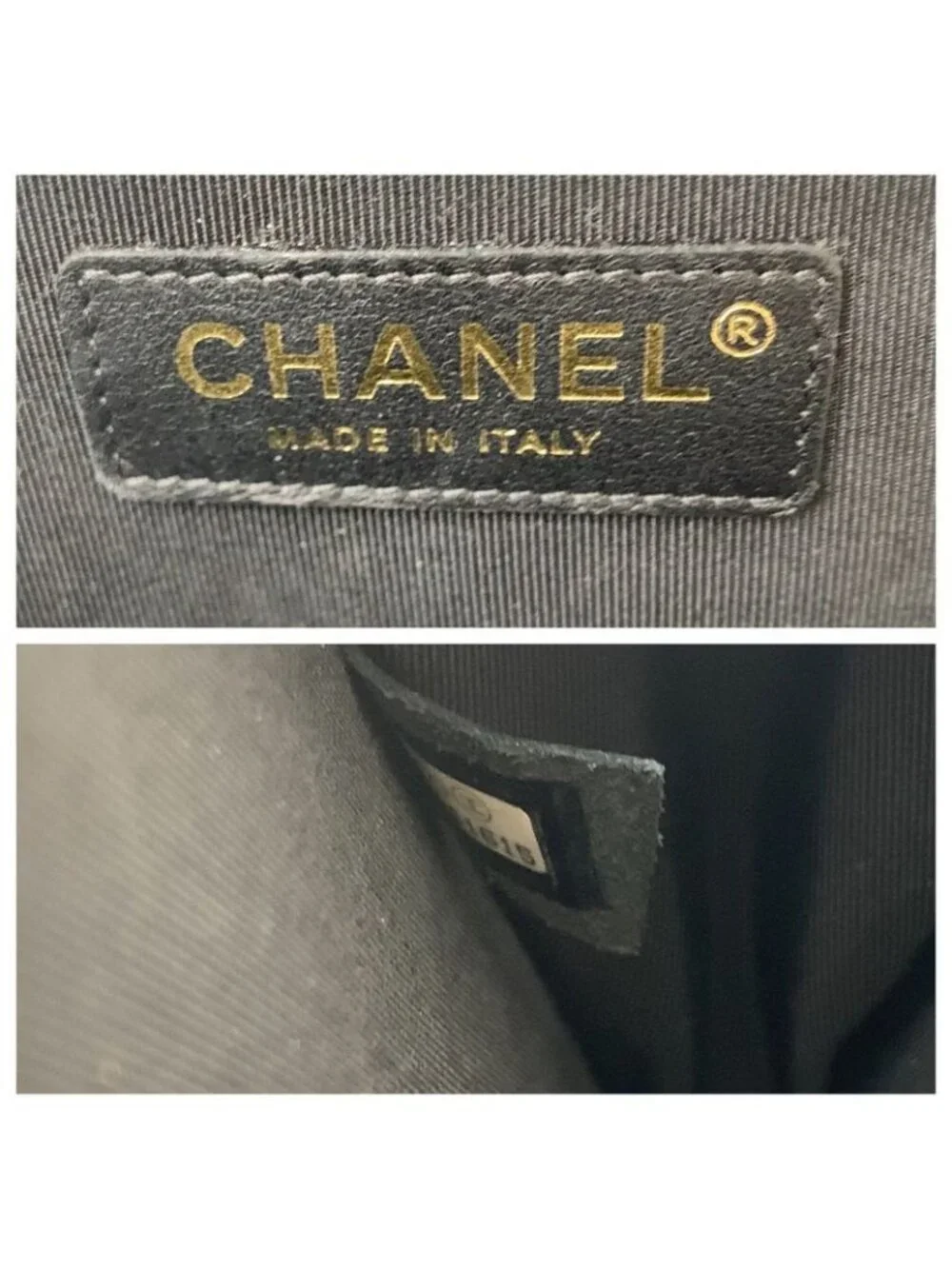 Chanel CC Logo White Black Gold Lambskin Clutch - Picture 4 of 9